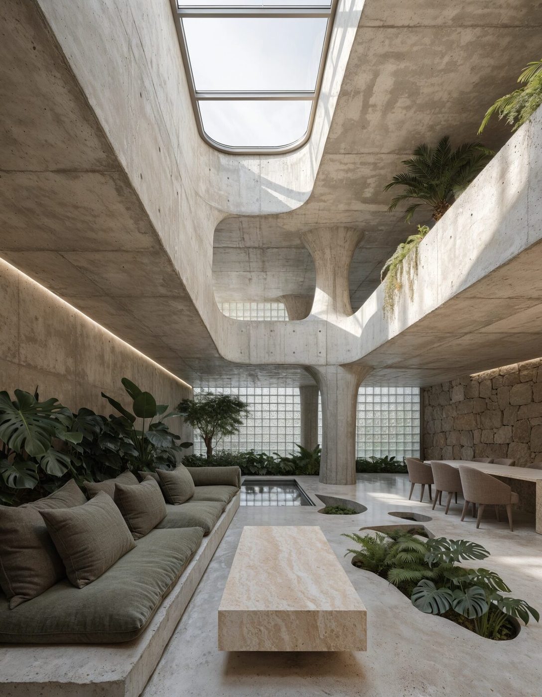 Renderizado fotorrealista de arquitectura moderna con IA — Krea