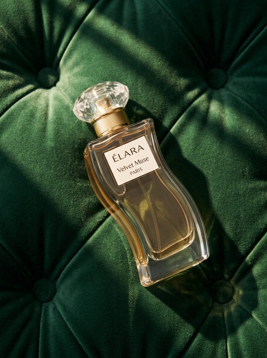 Fotografía conceptual de perfume Elara con IA — Krea
